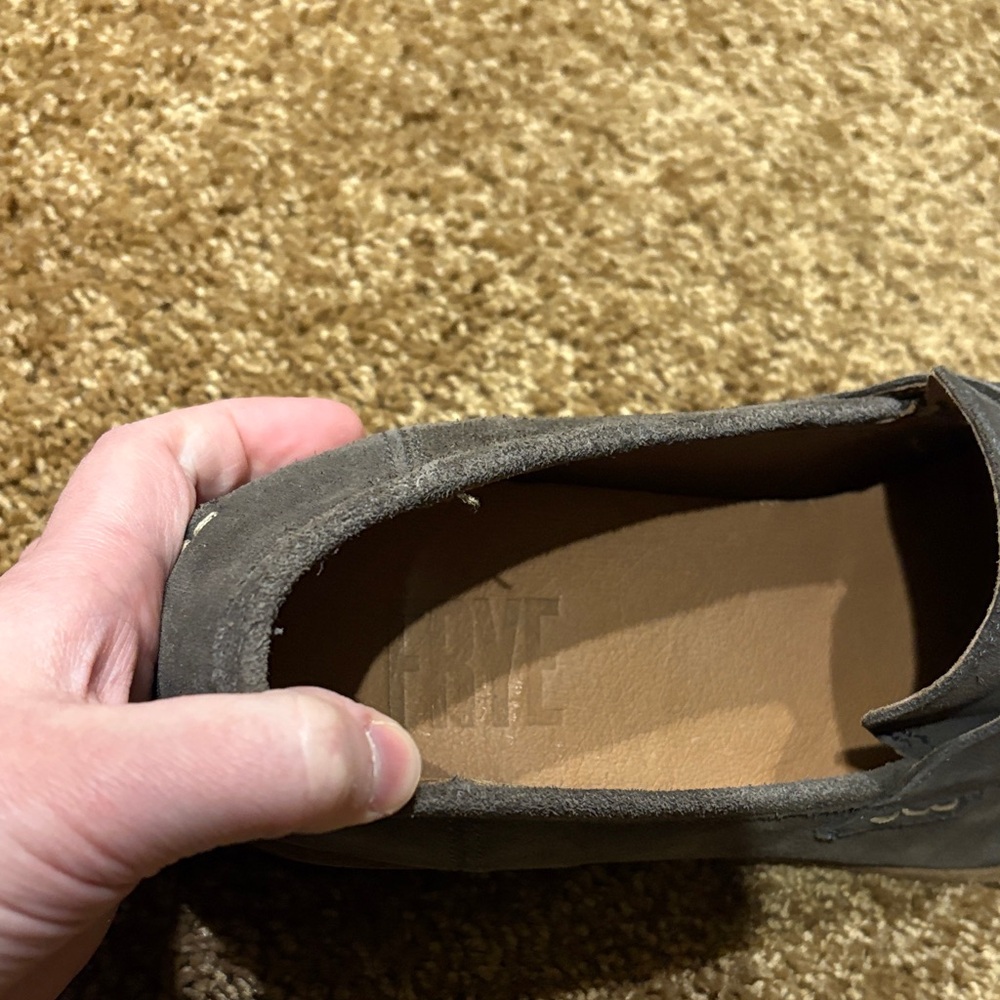 Frye Tyler Suede Penny Loafers in Charcoal Sz 10 - Picture 4 of 9